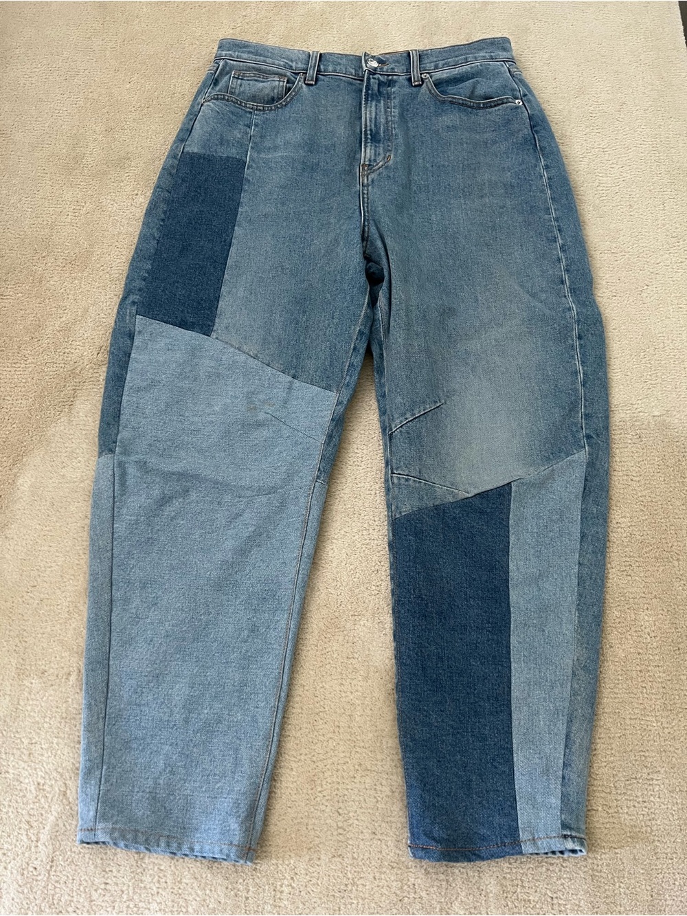 Veronica Beard Charlie Barrel Leg High Rise Jeans